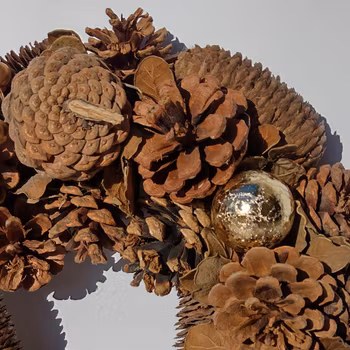 Natur krans m/guld