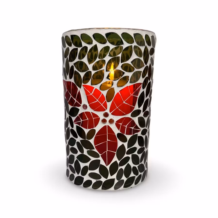 Lygte MOSAIK FLEUR Stor