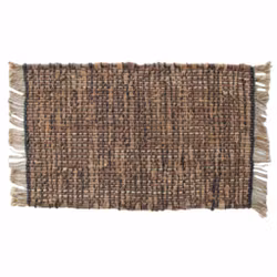 Tæppe Estell-Brun/læder