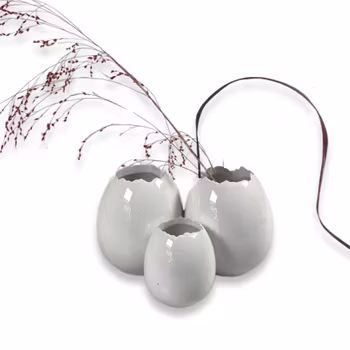 Ægge vase Hvid