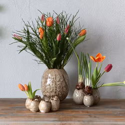 Ægge vase brun