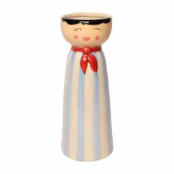 Vase Mrs. Lyseblå/rød