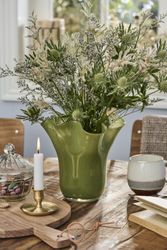 Vase glas foldet kant UNIKA
