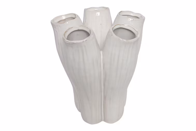Råhvid keramik vase