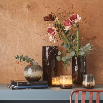 Rainbow vase Green/brown