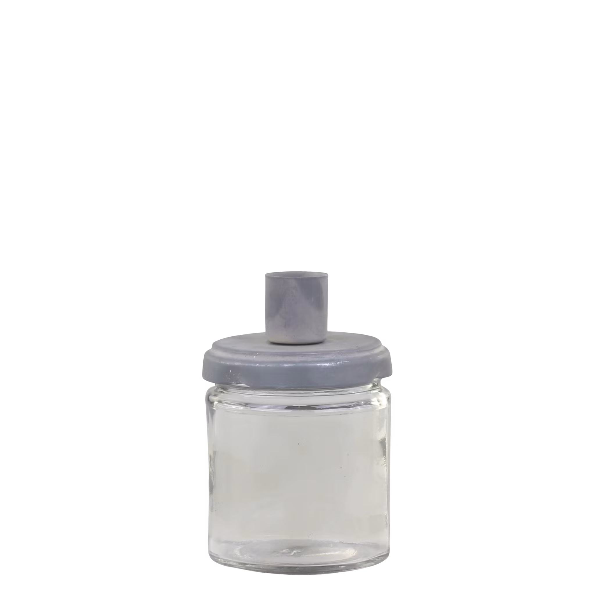 Lysestage m. glas Mellem