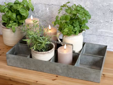 Bakke med 8 rum zink