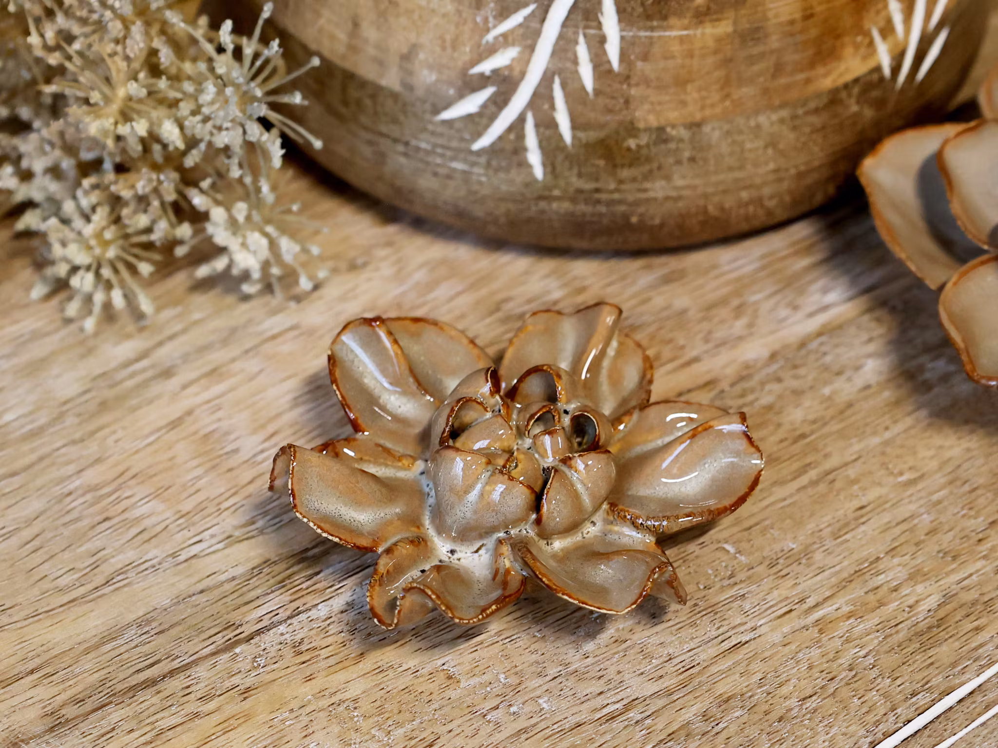 Keramik Blomst til deko