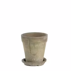 Lerkrukke med underskål