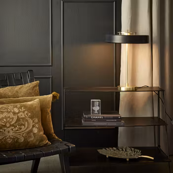 Bordlampe Sort/messing