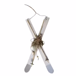 Træ ski med LED-lys