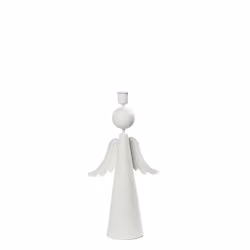 Leyi engel lysestage hvid