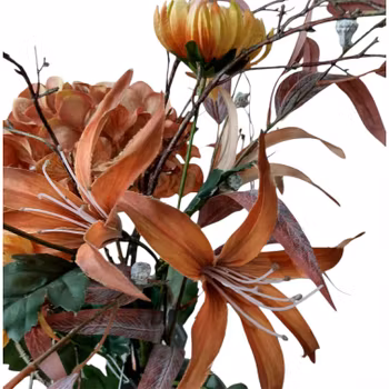 Brun/rød buket med hortensia