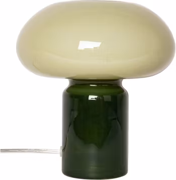 Glaslampe, mørkegrøn/verte