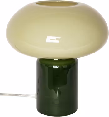 Glaslampe, mørkegrøn/verte