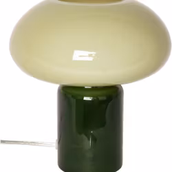 Glaslampe, mørkegrøn/verte