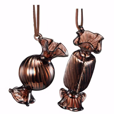 Glaskugle karamel Brun