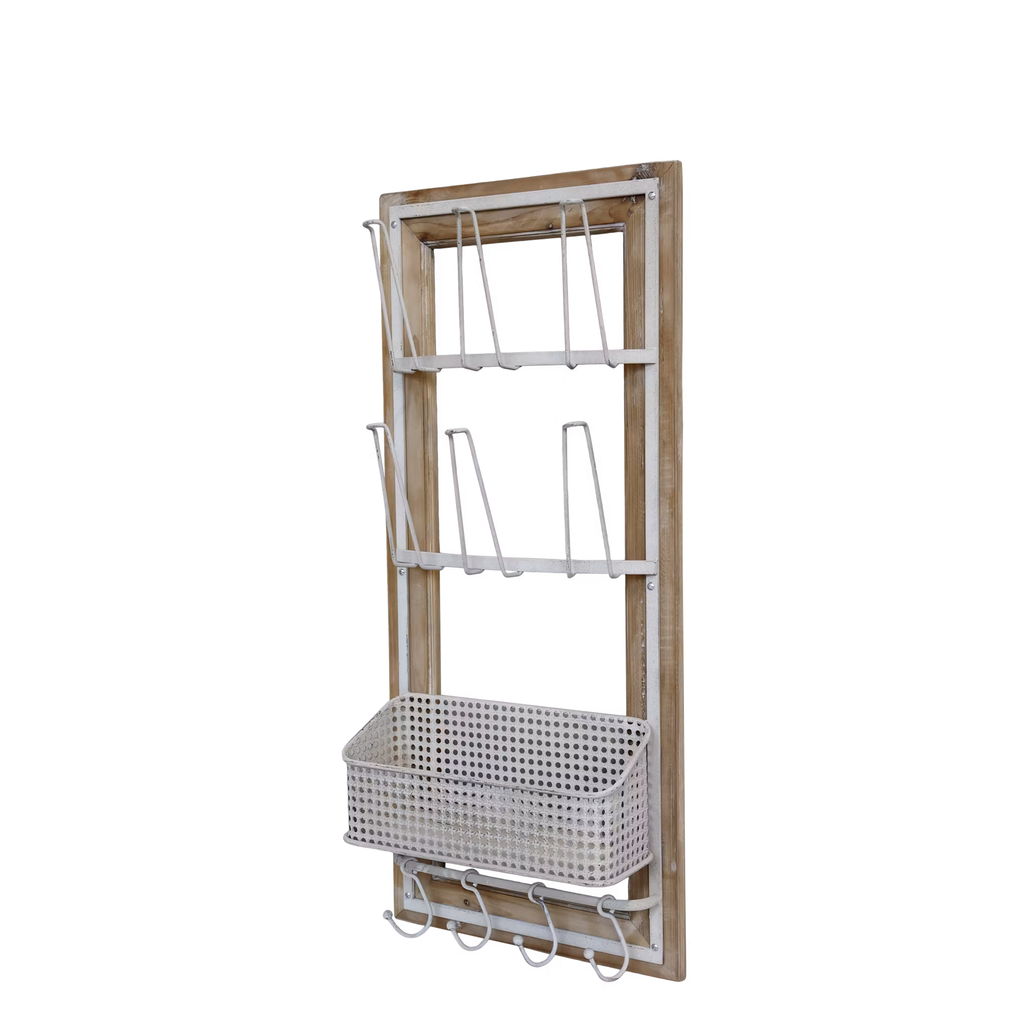 Væg holder m/holder og kroge