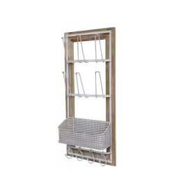 Væg holder m/holder og kroge