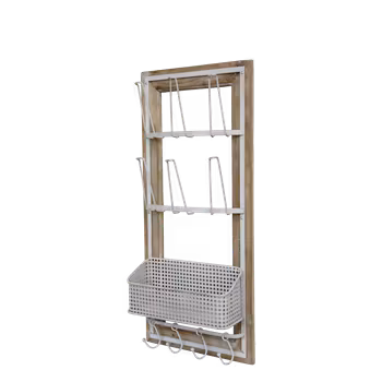 Væg holder m/holder og kroge