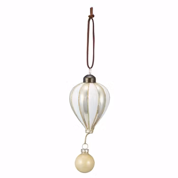 Glas kugle luftballon Creme