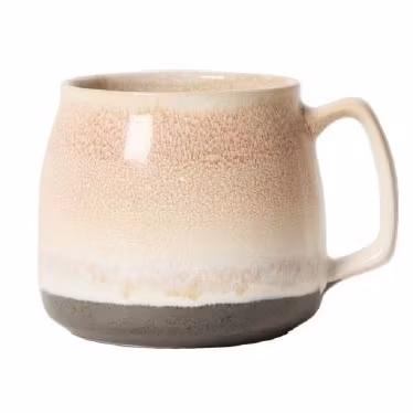 Krus m/hank, Beige/grå