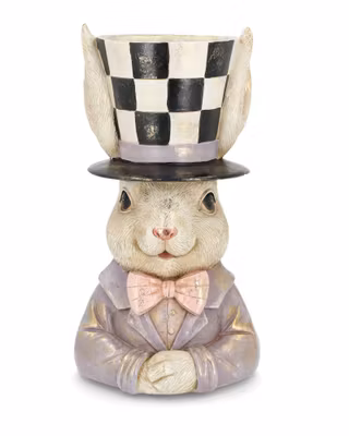 Velklædt kanin med hat