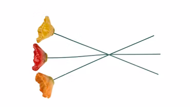 Keramik blomst på pind