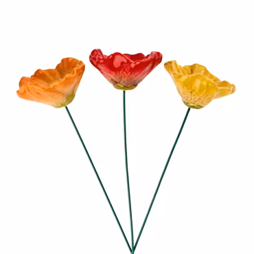 Keramik blomst på pind