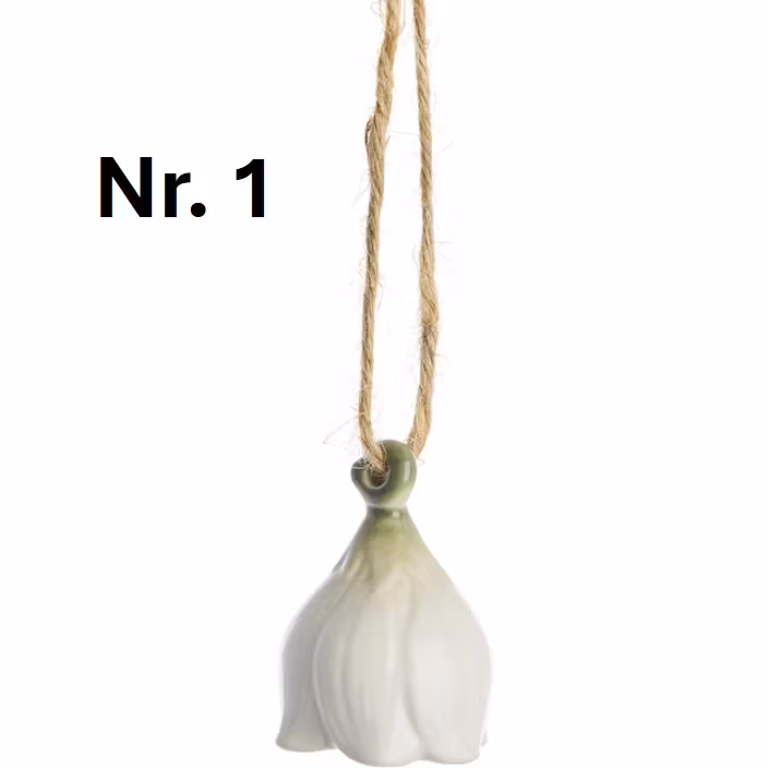 Dehlia blomsterophæng i off-white