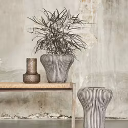 Jabba vase grå Høj