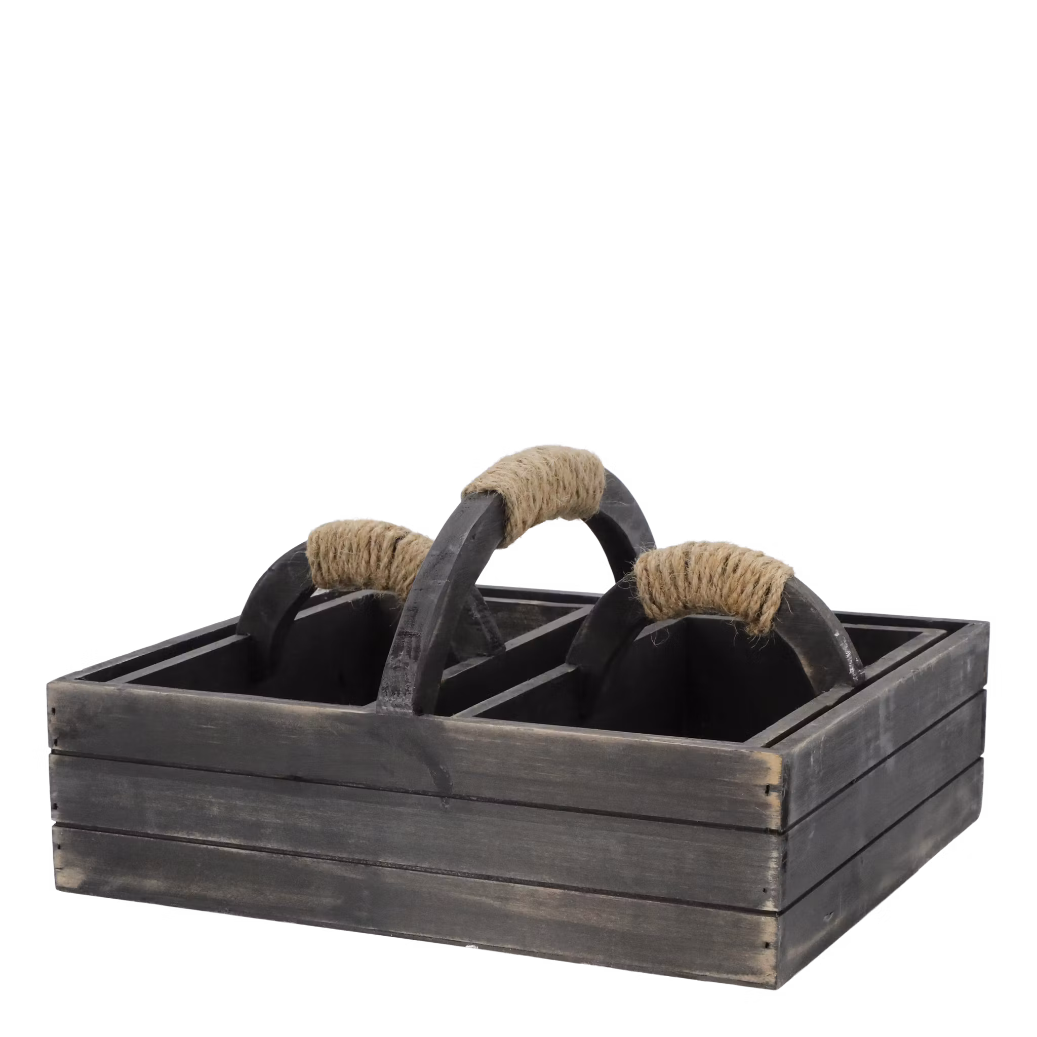 Kasse m. håndtag og 2 kasser