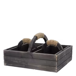 Kasse m. håndtag og 2 kasser