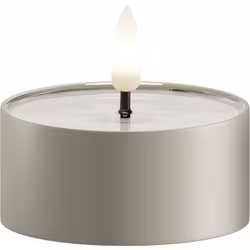 LED metallisk fyrfadslys Salviegrøn 2 pk.