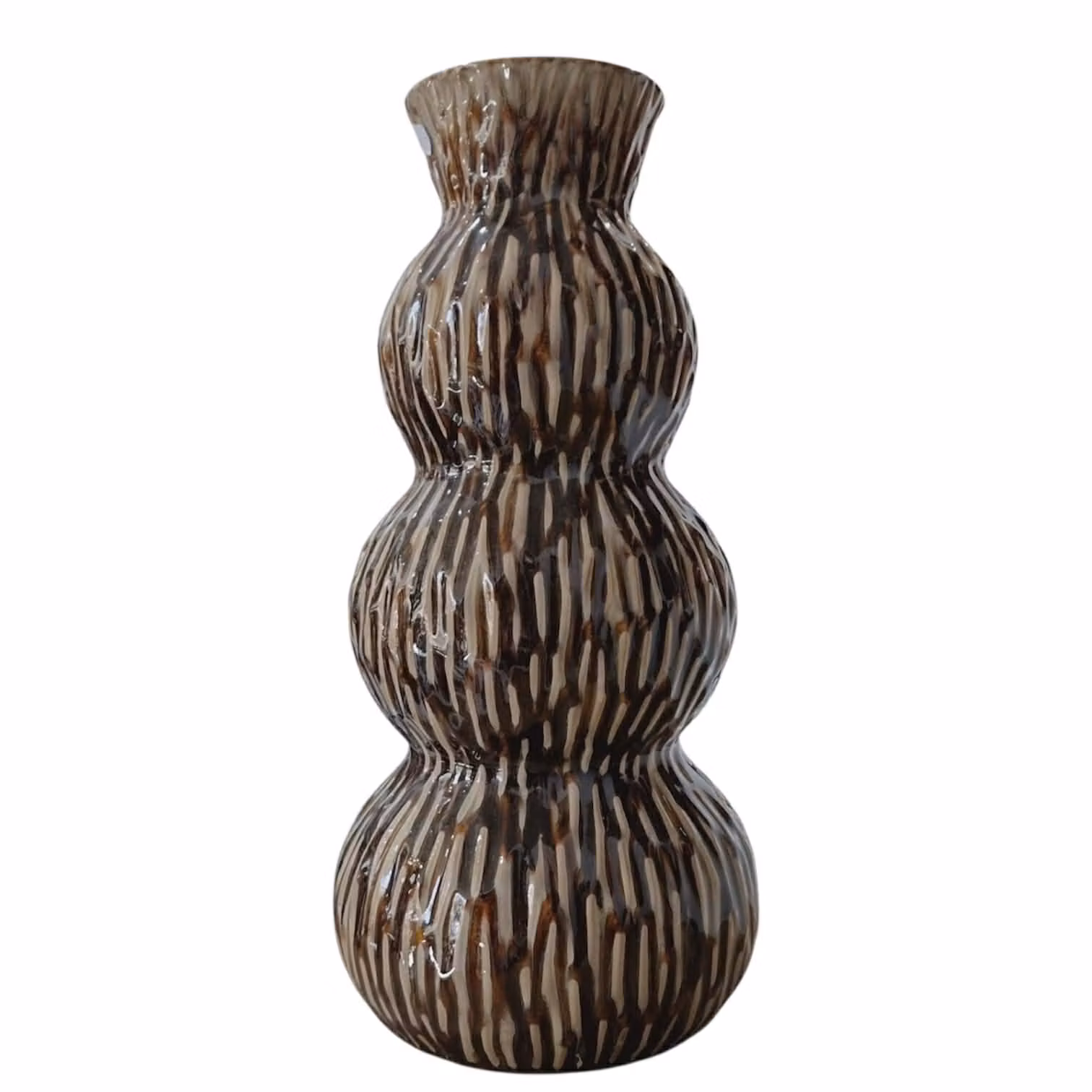 Keramik Vase Mørk oliven