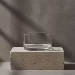Shallow Glass Cylinder Vase