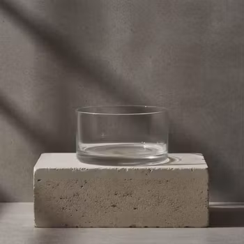 Shallow Glass Cylinder Vase