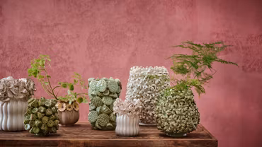Vase Lotus støvgrøn