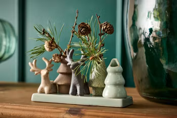 Jule vase med figur