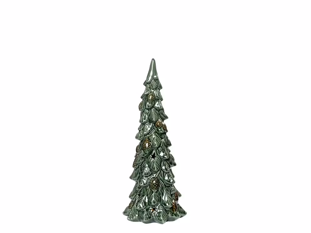 Keramik juletræ med LED