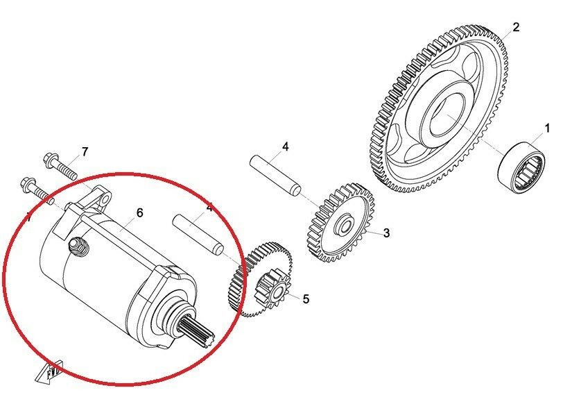 Startmotor ATV CF Moto X8 Terralander 800