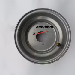 Plåtfälg silver 7" 3x60 Barnfyrhjuling