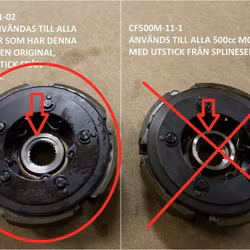 koppling CF Moto 500 Modell B