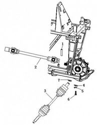 Främre Kardan ATV Allroad Buyang 545mm