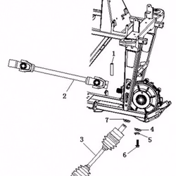 Främre Kardan ATV Allroad Buyang 545mm