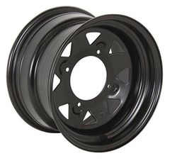 4st Stålfälgar 12x7" Svart Can Am 4x136
