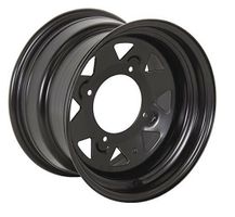 4st 12x7"Stålfälgar Svart Japan 4x110