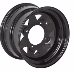 4st 12x7"Stålfälgar Svart Japan 4x110