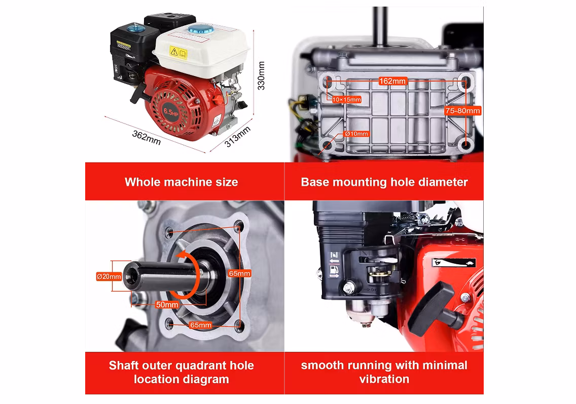 Bensinmotor 6,5hk Horisontell