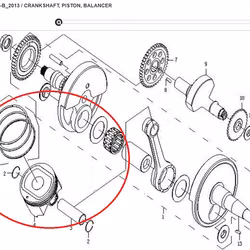 Kolv CF- moto 600cc 0600-040004